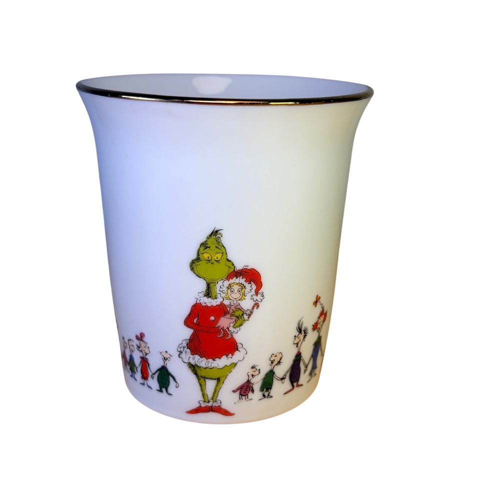 Dr. Seuss The Grinch Whoville Coffee Mug Gold Handle Ceramic White 2025